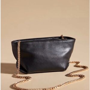 Anthropologie Black Gisela Crossbody Zip Bag